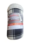Sunbeam Microplush Sherpa Heated Throw Blk/white Buffalo Plaid 50" X 60" Softest. Fixed Price $21.38.