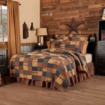 Patriotic Patch Cotton Americana Primitive Country Quilted Bedding Collection. Fixed Price $109.95.