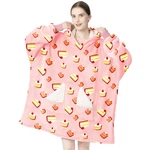 Touchat Wearable Blanket Hoodie: Oversized Sherpa Fleece Sweatshirt Pink. Fixed Price $63.98.