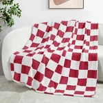 Exclusivo Mezcla Checkered Throw Blanket, Super (50"X60"), Deep. Fixed Price $23.99.