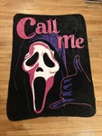 Ghost Face Scream Blanket Call Me Fleece Throw Horror Bioworld. Fixed Price $22.99.