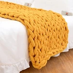 Chunky Throw 40"*60", Hand Knitted Warm Chenille Blanket, .... Fixed Price $81.88.