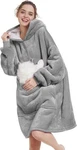 Aemilas Wearable Blanket Hoodie - Warm Sherpa Sweatshirt Gray. Fixed Price $24.95.