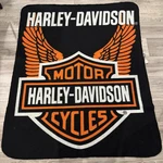 Harley-davidson Motorcycle Northwest Fleece Blanket 57.5X48" Wall Cor Throw. Fixed Price $16.99.