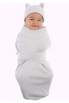 Cotton Swaddle Baby Infant Adjustable Newborn Blanket Wrap With Bear Beanie-l. Fixed Price $16.50.