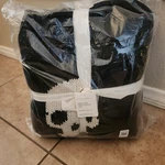 New Pottery Barn Mr. Bones Skeleton Isle Fair Knit Jacquard Sherpa Throw Blanket. Fixed Price $45.00.