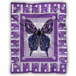 The Big One Butterfly Blanket, Beautiful Purple Fleece, Sherpa. Fixed Price $35.95.