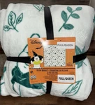 Disney Winnie The Pooh Halloween Fall White & Teal Leaves Full Queen Blanket New. Fixed Price $95.05.
