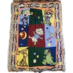 Vintage Rugrats Knit Throw Blanket 58X42 Northwest Co With Rare Nba. Fixed Price $24.95.