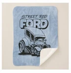 Ford Street Rod Hot Rough Sketch Graphic Car Sherpa Fleece Throw Blanket. Fixed Price $42.95.