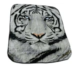 The Northwest Co. Gray Black Tiger Face Plush Throw Blanket Rachel Stribbling. Fixed Price $25.00.