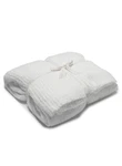 Barefoot Dreams Cozychic King Blanket White Ribbed Knit Modern Soft Warmth. Fixed Price $186.90.