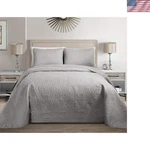 Mk Collection 3PC King/california Solid Embossed Bedspread Cover Ove.... Fixed Price $51.68.