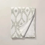 Trellis Pattern Cotton Throw Blanket Green/cream - Hearth & Hand With Magnolia. Fixed Price $34.99.