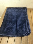 Brookstone Nap Dark Blue Travel Spa Throw Blanket Satin Trim & Back 36X50 Nwot. Fixed Price $85.00.