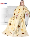 Wearable Blanket With Sleeves For Adult Women Men, Cozy Fleece Warm Wrap Throw. Fixed Price $34.86.