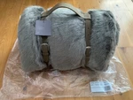 New Rh Restoration Hardware Ultra Faux Fur Blanket Throw Graphite Gray 50 60. Fixed Price $180.00.