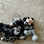 Disney Nfl Raiders Mickey Mouse Polyester Throw Blanket & Pillow Set 50X60IN. Fixed Price $65.00.
