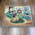 Disneyland Resort Mickey Mouse Friends Tapestry Throw Blanket Fringe. Fixed Price $29.99.