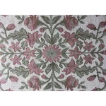 Vintage Sisilia Tapestry Throw 52" Botanical Floral Pink Green 100% Cotton. Fixed Price $65.00.