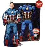 Marvel Captain America Soft Comfy Fleece Throw Blanket With Sleeves Adult Size. Fixed Price $36.89.