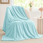 Bedelite Fleece - 3D Jacquard Decorative Cloud Blue Throw Blankets Fo.... Fixed Price $30.01.