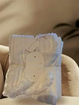 Amy Miller Wild Faux Fur Sherpa Throw Blanket White 50" 60" - New. Fixed Price $27.00.