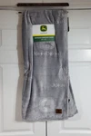 John Deere Oversized Embossed Plush Throw Blanket 60" X 70" Grey New. Fixed Price $54.89.