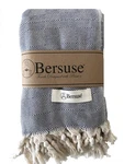 Bersuse 100% Cotton Milas Xl Throw Blanket Turkish Towel - 60X90 Inches, Grey. Fixed Price $71.10.