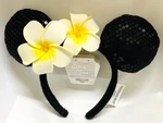 Bnwt Disney Parks Aulani Plumeria Minnie Mouse Sequin Hawaiian Ears Headband. Fixed Price $49.95.
