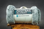 Lovesac Footsac Blanket 50X70 Faux Fur Gray Built-in Pocket New. Fixed Price $169.99.