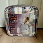 Nwt Biddeford Heated Microplush Throw Multi Plaid 50"X62" Cottagecore. Fixed Price $44.10.
