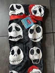 Jack Skellington Plush Throw Blanket Nightmare Before Christmas Santa Hat 50X70. Fixed Price $50.00.