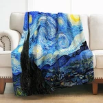 Levens The Starry Night Throw Blanket, Abstract 50"X60",. Fixed Price $37.04.