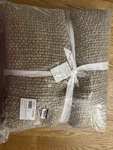 Pottery Barn Textured Basketweave Knit Throw Blanket 50" 60" Straw Color New. Fixed Price $99.99.