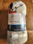 Mainstays Dog Print Fleece 50X60 Inches Cream Colored Throw Blanket. Fixed Price $20.00.