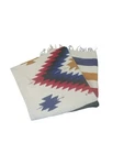 West Path White Fiesta Striped Diamond Aztec Style Throw Blanket 80X50. Fixed Price $24.99.