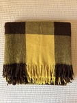 Vintage Onkaparinga Wool Blanket Australia Buffalo Plaid Yellow Brown 58X72 Boho. Fixed Price $59.00.