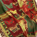 Manual Woodworkers Tapestry Throw Blanket Amber Forest Butterfly 50X60 Usa. Fixed Price $49.00.