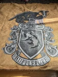 Pottery Barn Teen Harry Hufflepuff Crest Throw Blanket Gold 50 X 60. Fixed Price $75.00.