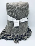 Pottery Barn Dreamy Handwoven Fringe Throw, Drizzle, 50" X 60"NWT. Fixed Price $55.00.