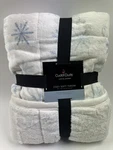 Cuddl Duds Cozy Soft Throw Blanket Snowflakes 50" 60" Plush Reverse Faux Fur. Fixed Price $24.95.