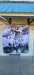 Wolf Eagle Bear Falcon And Bobcat Queen Size Blanket Bedspread. Fixed Price $55.46.