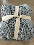 Pottery Barn Colossal Handknit Throw Chambray Blue 44X56. Fixed Price $99.00.