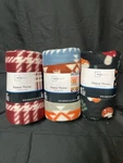 Mainstays Fleece Blanket Lot 3 50X60 Cozy Soft Throws. Fixed Price $29.99.