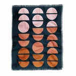 50"X60" June Journal Desert Circles Woven Throw Blanket Red - Deny Designs. Fixed Price $42.39.