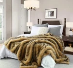 Thomas Collection Weighted Faux Fur Bedspread King Size Blanket. Fixed Price $1213.00.