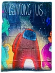 Among Us Video Game Outer Space Throw Blanket 50 X 40 In Rare Great Gift. Fixed Price $19.00.