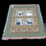 Warren Kimble Farm Animals Barn House Cow Pig Horse Sheep Tapestry Afghan Throw. Fixed Price $54.99.