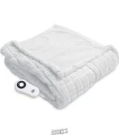 Serta Faux Rabbit Electric Heated Warming Pocket Wrap White. Fixed Price $59.99.